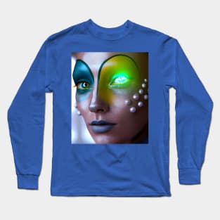 Enhanced Cyberpunk Woman Long Sleeve T-Shirt